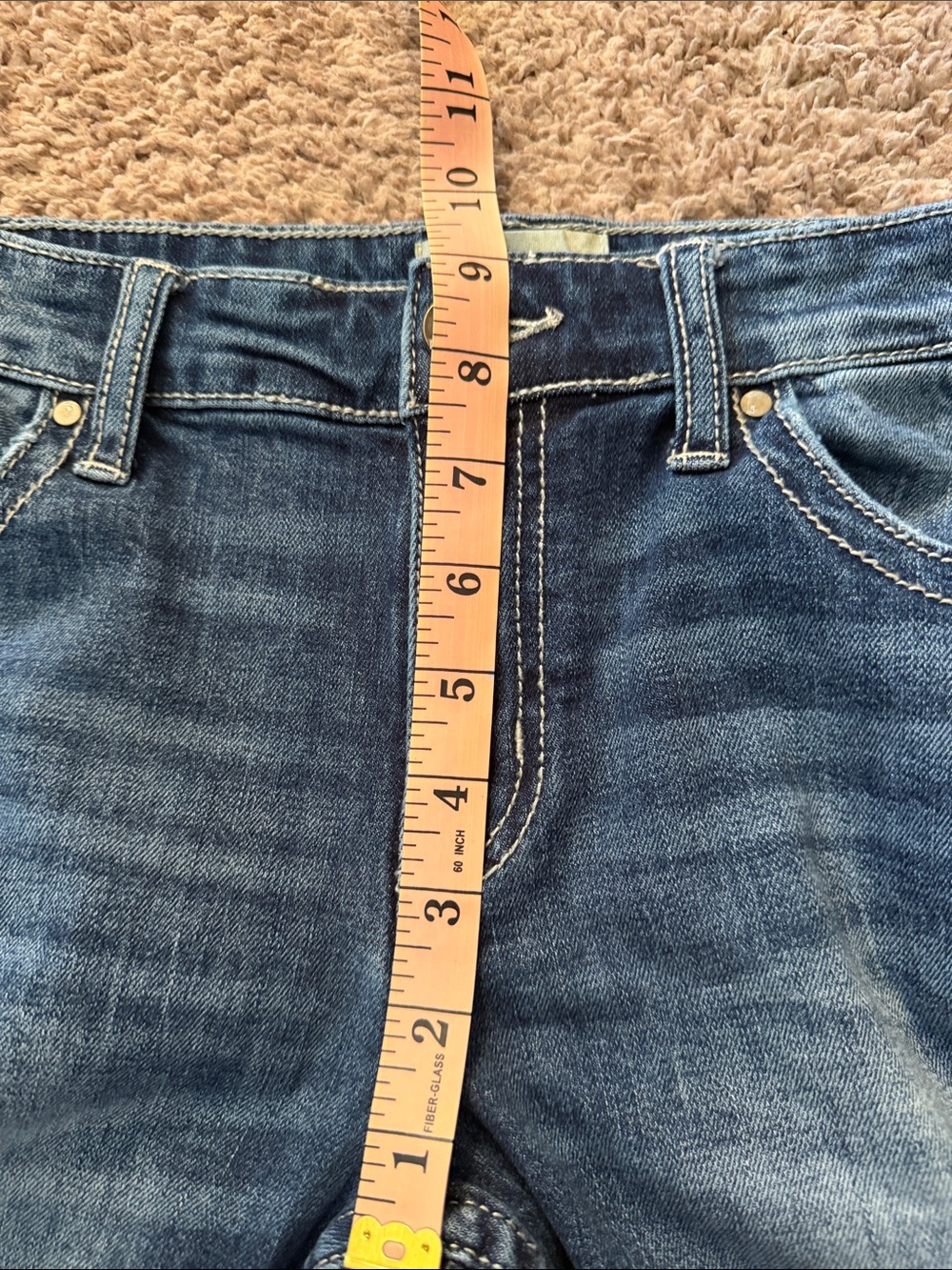 BKE Stella Low Rise Bootcut Jeans Distressed Blue Wash Sz 29R - Picture 8 of 12